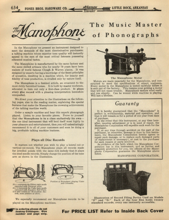 Manophone - Acoustic Machines - Antique Phonograph Society Forum